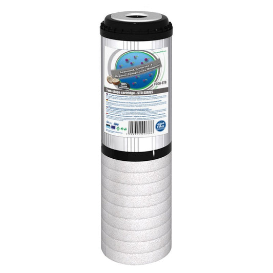 10" Φίλτρο Ενεργού Άνθρακα και Σωματιδίων / 20 Micron (Chlorine removal + Sediment Filter Cartridge )